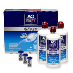 Produits lentilles Aosept Plus HydraGlyde 3x360ml